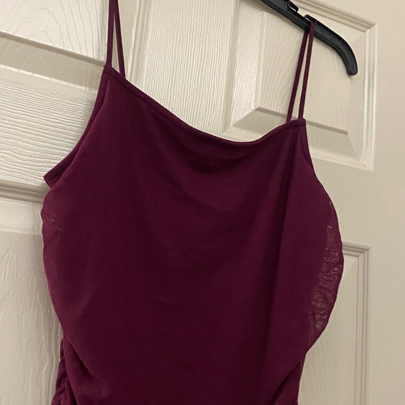 Sleeveless Spaghetti Strap Square Neck Ruched Stretch Sheath Dress - Picture 4 of 11